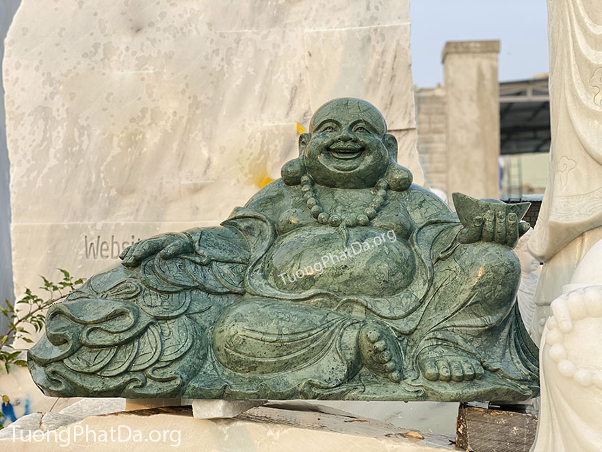 Tượng Phật Di Lặc bằng đá xanh Ấn Độ